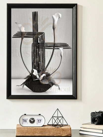 Attacher I Japanese Monochrome Artwork