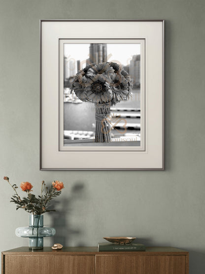 Gerberas Monochrome Artwork